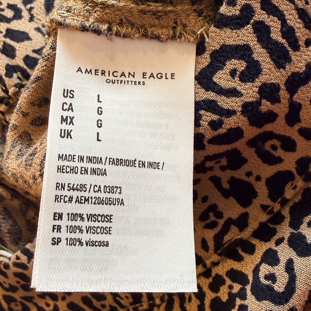 🖤🐆 NWT American Eagle Leopard Print Pull-On Shorts | Size L - Picture 13 of 13